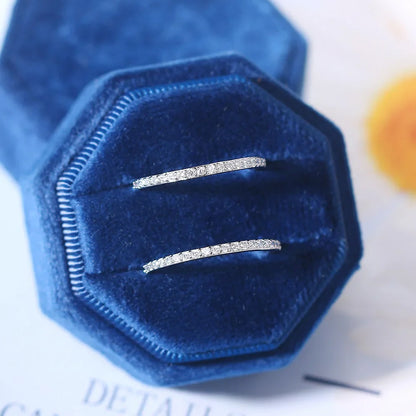 Bague de fiançailles, en argent avec détails brillants