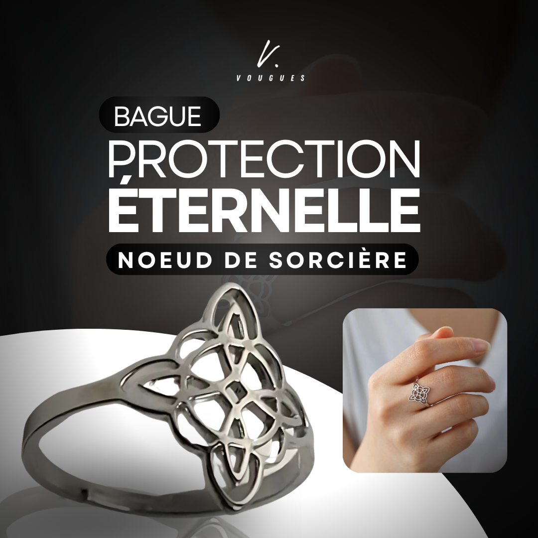 Bague "Protection Éternelle" - Noeud de Sorcière